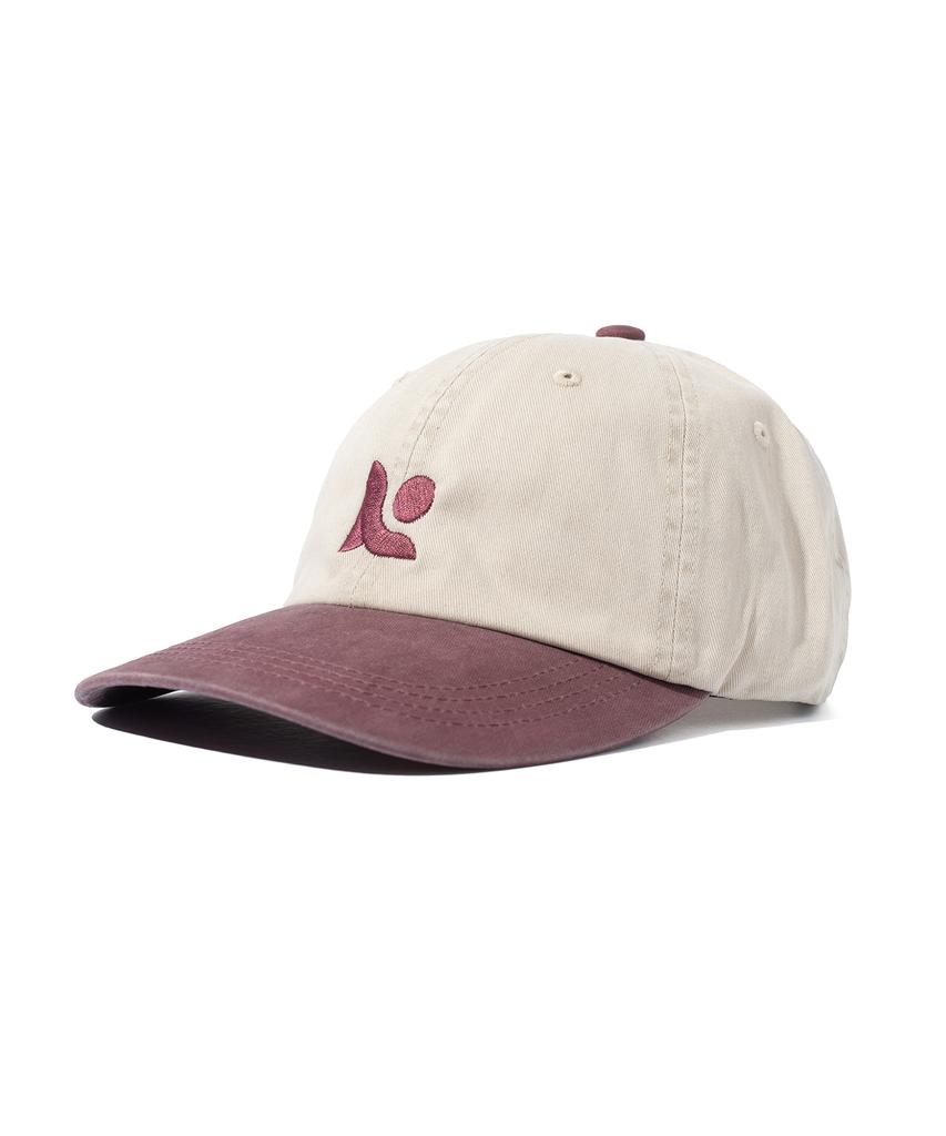 ROIDESROIS Embroidered Symbol Logo Two-Tone Ball Cap (Burgundy)