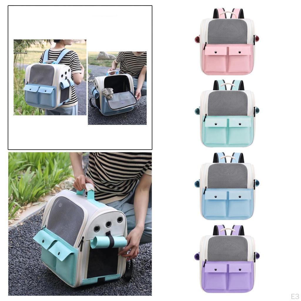 Cat Carrier Backpack Carrying Bag Comfortable Collapsible Multifunction High Capacity Handbag Pet