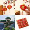 Waterproof Plastic Chinese Lanterns Hanging Ornament For Tree Window Door Wedding Chinese Spring Festival Decoration