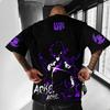 Solo Leveling Licensed Anime Tee 2026 - Official Manga Graphic Cotton Shirt, Y2K Loose Fit for Cosplay & Daily Wear