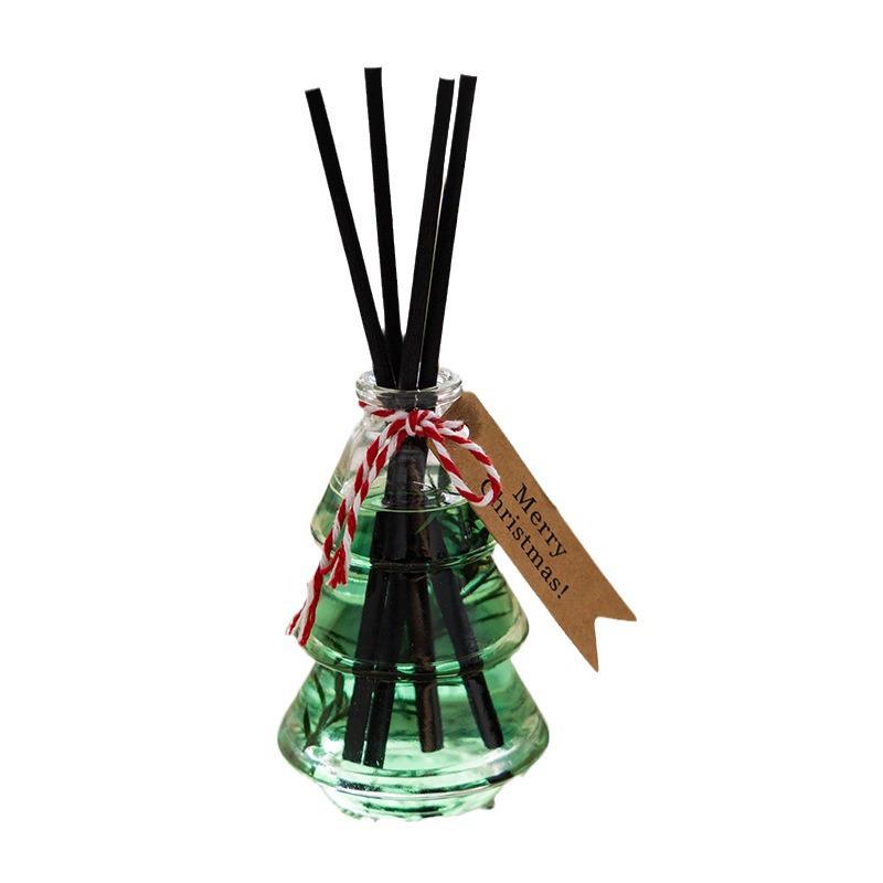 1PC Flameless Souvenir Aromatherapy Fresh Gift Box Ornament Glass Indoor Fragrance Long-lasting Christmas Tree Home