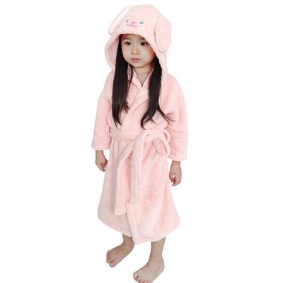 MARBEINE Kids' Hooded Bathrobe, Towel Fabric, Animal Print, for Boys and Girls, Open-Front, Fluffy, Perfect for Bathtime or Loungewear