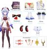 Ganyu Cosplay Game   Cosplay Costume Jumpsuit with Headwear Horn Gan Yu Wig Halloween Ganyu  Cosplay Costume