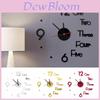 Elegant Large Wall Clock With 3d Stickers And Roman Numerals For Home Decor