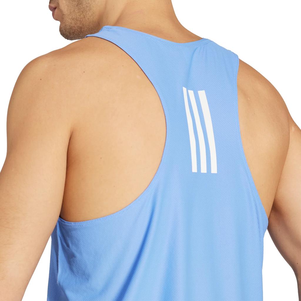 Adidas Striped Logo Pattern Vest Men tops Blue JW9681