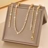 Niche Personality High-end Sense Versatile Claw Chain Necklace Stud Earrings Bracelet Three/four-piece Set