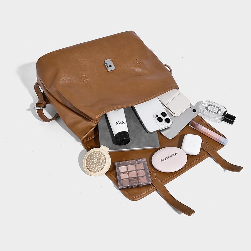 Vintage High-End Messenger Series Backpack 2025 New Autumn Winter Large Capacity Commuting Casual Backpack