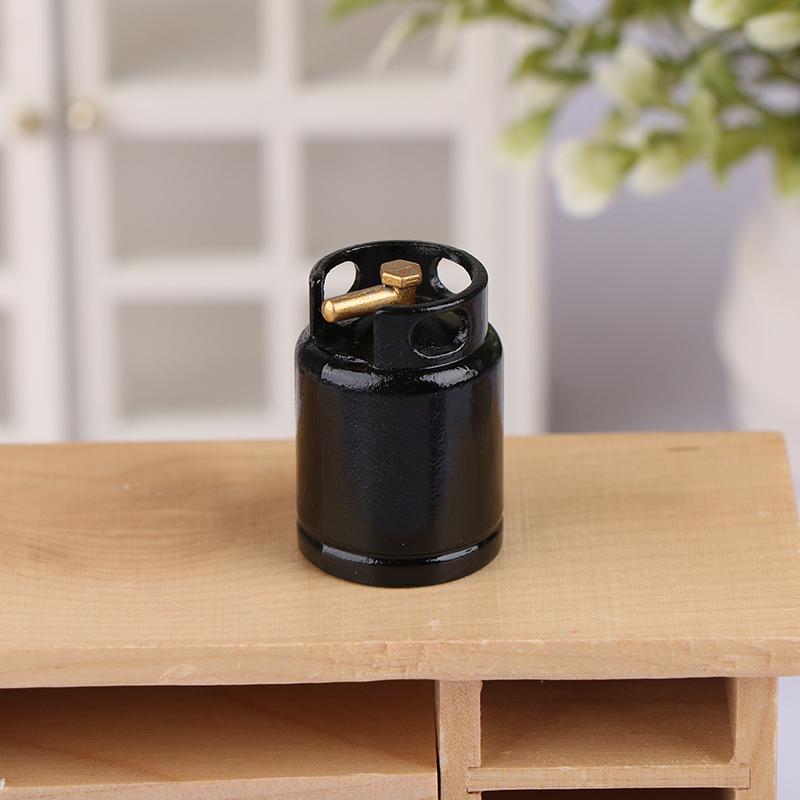 

1/12 кукольный домик имитация металлического газового баллона кукольный домик мини кухонная утварь украшения кукольный дом мебель аксессуары чёрный