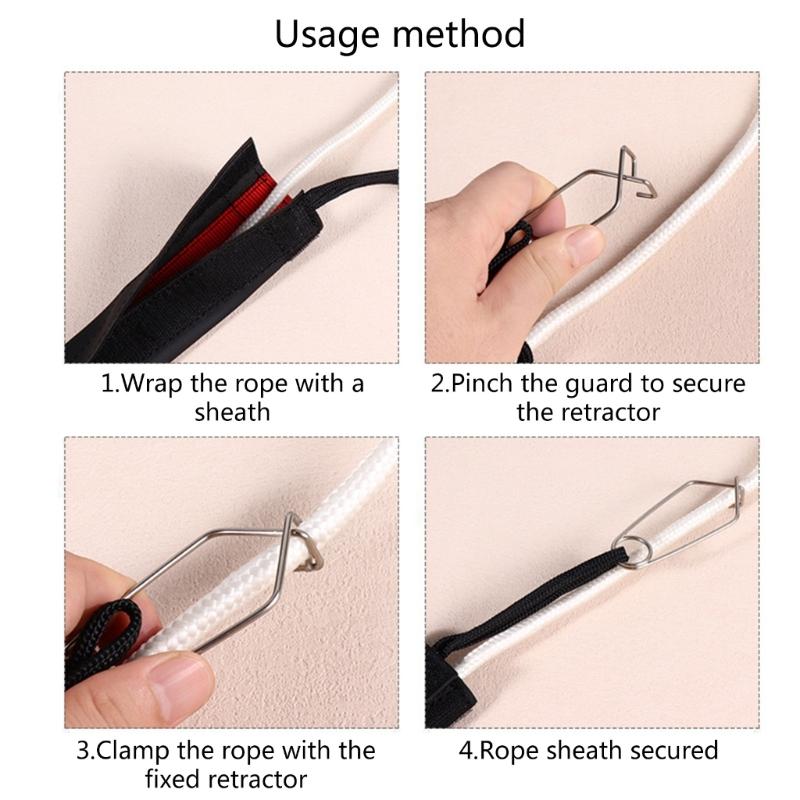 Rappelling Abseiling Equipment Rope Protective Cover Climbing Arborist Rope Protector Sleeve Rock Climbing Rope Guard