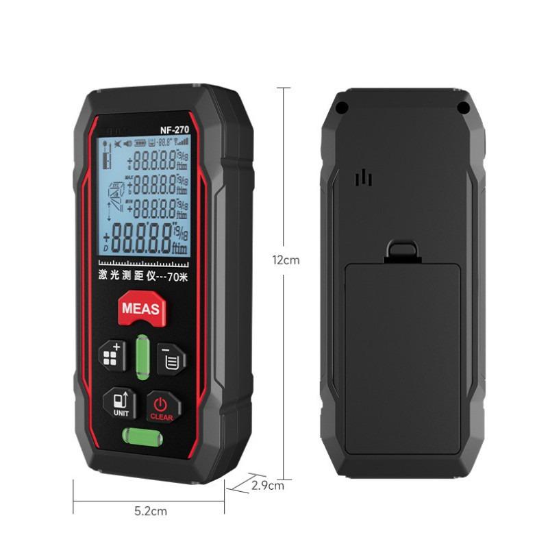 NF-270 Electronic Ruler HD large screen Measuring Tool Portable Infrared Measurement Handheld Red Light Laser Rangefinder