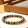Vintage Bead String European And American Bohemian Bracelet Crystal Brown Tiger'S Eye Stone African Pine Bracelet
