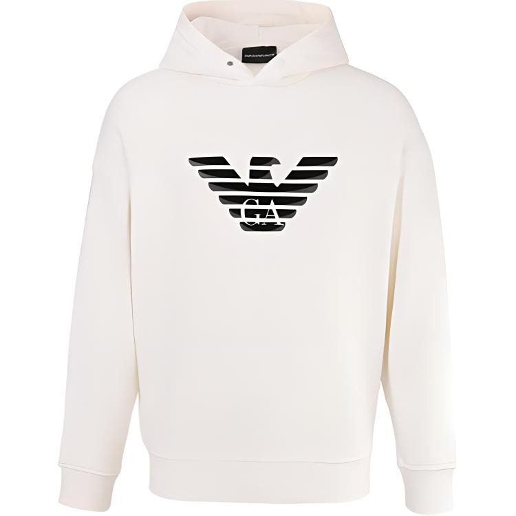Emporio Armani FW22 Худи с графическим принтом логотипа-орла Мужские худи Белый 6L1ML9-1JWPZ-001E4 XL