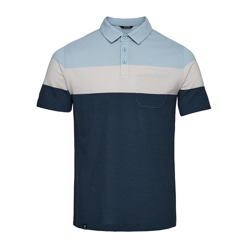 BLACKYAK Men'S Striped Pique Collared Short Sleeve Tee #1_Gd