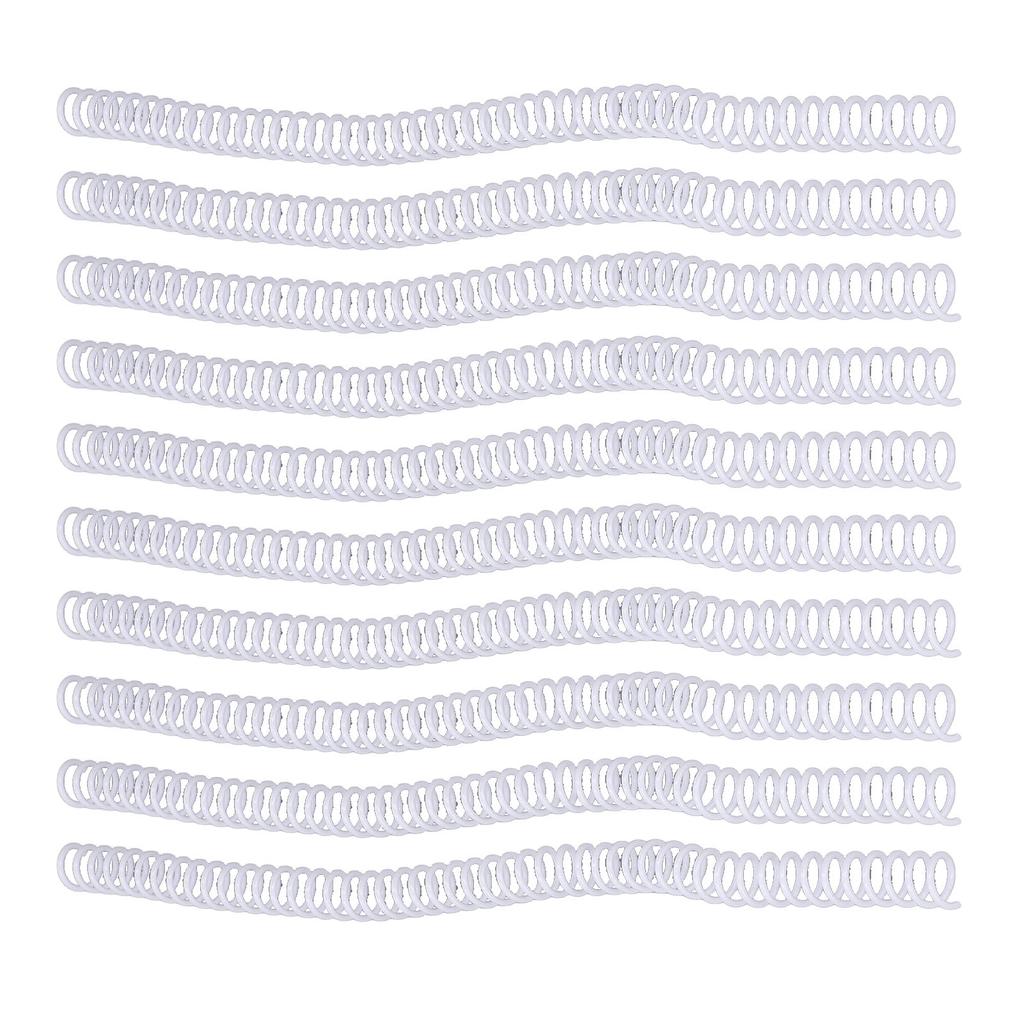 100Pcs Spiral Binding Coils Plastic Dia 9.5mm 3Celsius8in 48 Teeth 4:1 Ratio 75 Sheet Capacity for   Paper