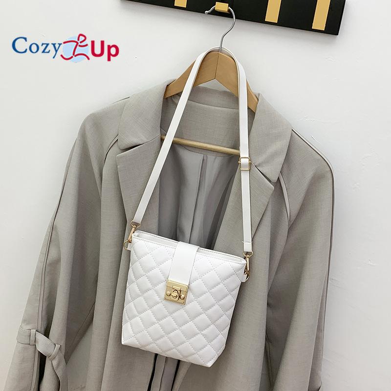 Cozy Up Ling Grid Pattern Bag Casual Women's Small Bag Minimalist Bucket Shoulder Bag
