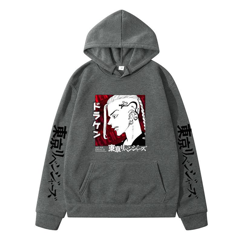 Fashion Men's Hoodie Tokyo Avengers Anime Print With Hoodie Fan Men And Women Casual Loose Hoodie Street Oversized Hoodie