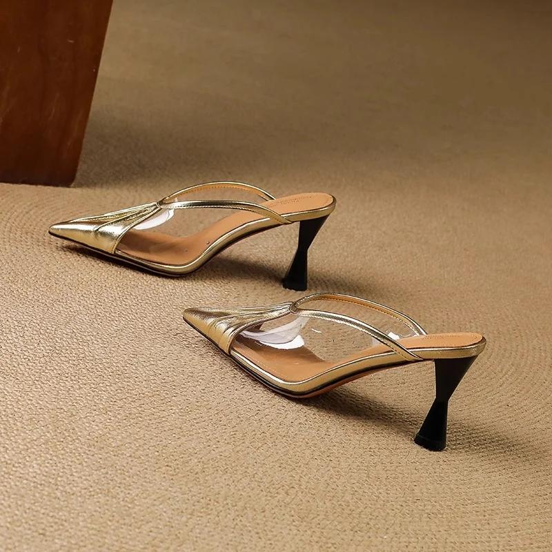 Fashion Pointed Toe Women High Heels Shoes Fashion Sexy Shoes Designer Elegant Pumps Woman Sandals 2025 Summer Trend Brand Mujer Zapatos