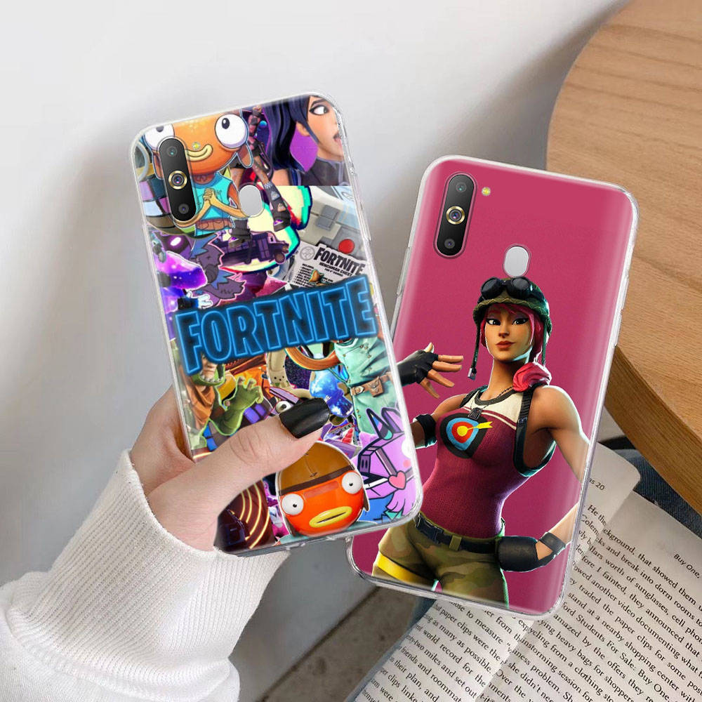 Transparente Hülle für Samsung A04 A14 A23 M33 M53 Realme 10 9 C35 C55 VIVO X80 Infinix Hot 30 Note 11 Tecno Spark 8P Pro F-94 Fortnite Lustiges Spiel