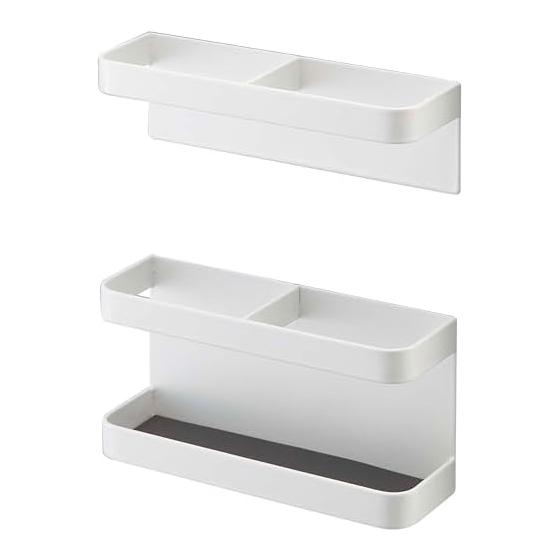Yamazaki Jitsugyo Magnetic Umbrella Stand Tower White 7641 Top: Approx. W16xD5xH5cm Bottom: Approx. W16xD5xH8cm