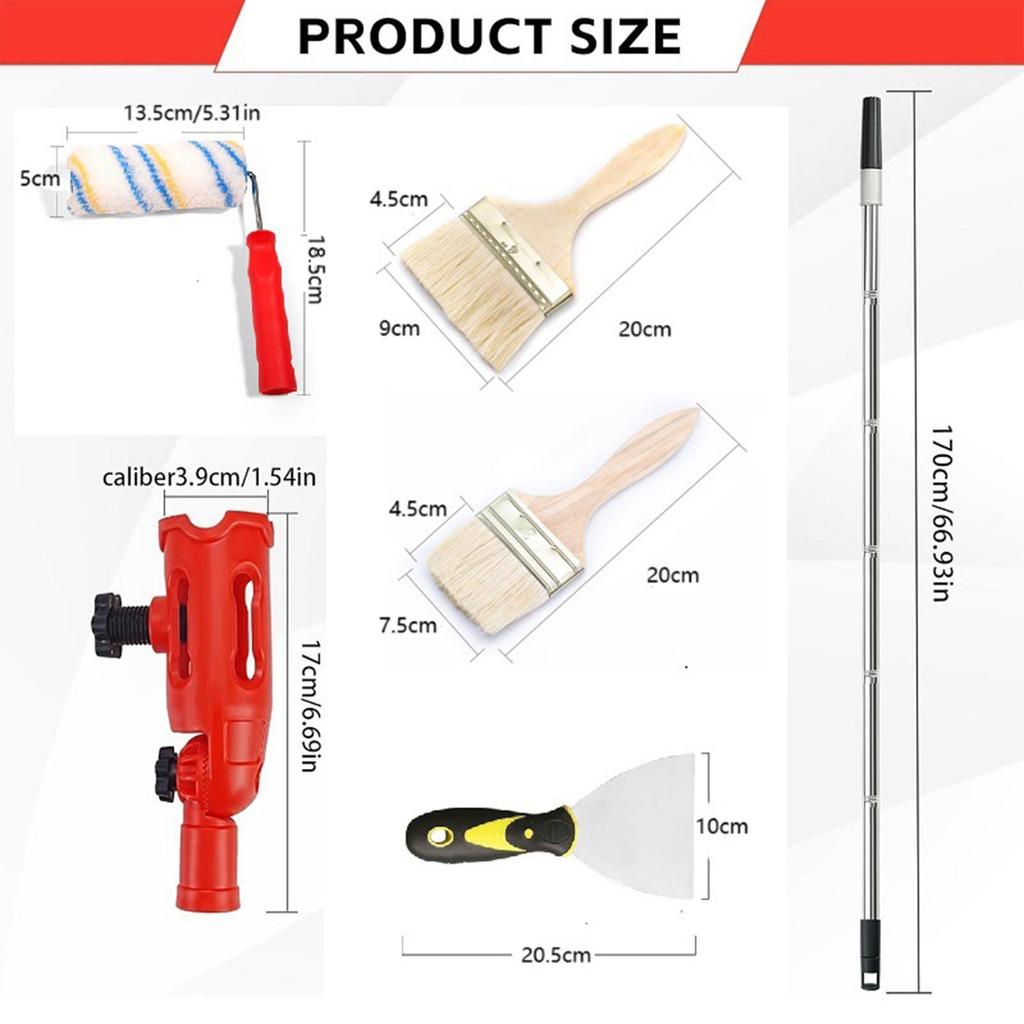 Paint Roller Brush Painting Roller Set With Multi-angle Extender Pole And Brush House Projects Renovation Accessory For Ceilings