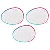 3pcs Egg Shape Hair Brush Electroplating Gradient Red Blue Color Long Short Teeth Portable Hair Deta