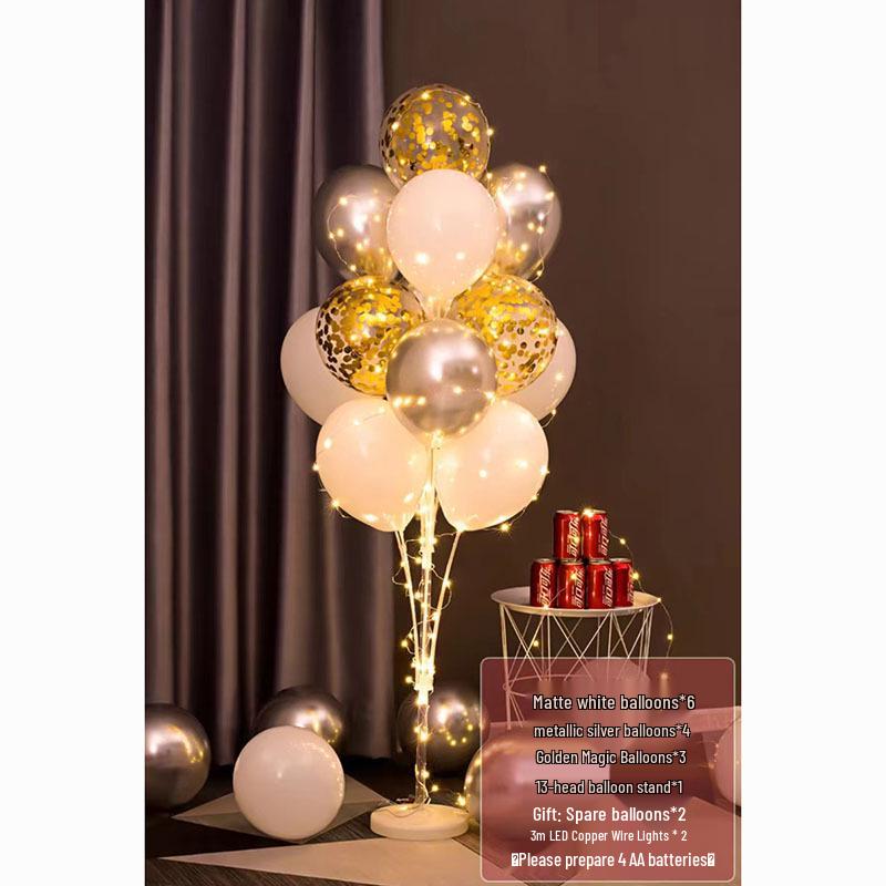 Luminous Balloon Floor Stand for Events: Birthday, Wedding, Anniversary, Party, and More.