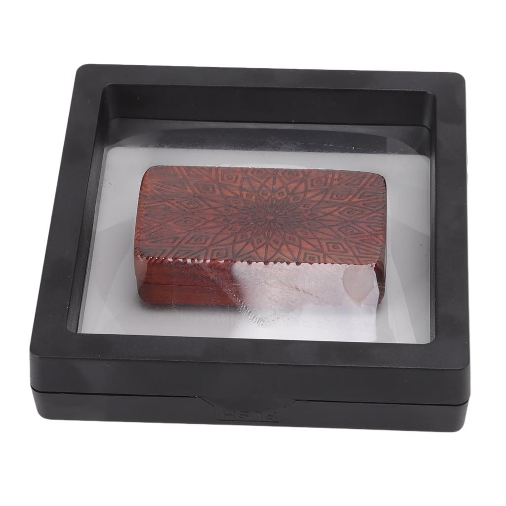 Fidget Slider Red Sandalwood Stress Relief Engraved Fingertip Fidget Slider Toy for Office