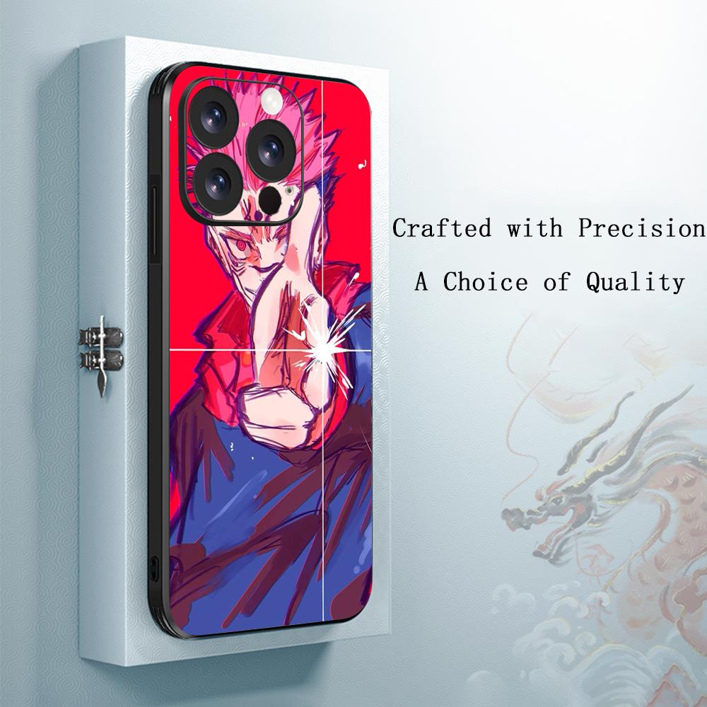 

Sukuna cool anime man japan art poster Phone Case For iPhone 17 16 e 15 14 13 12 Plus Mini Pro Max Soft black Shockproof Cover iPhone17 Pro Max