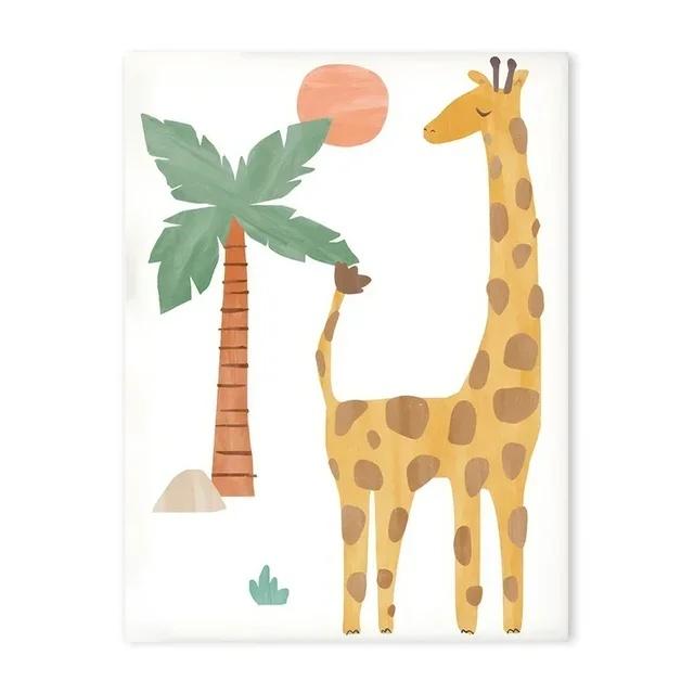 Cartoon Animals Posters and Prints Nordic Children's Room Decoration Animal Lion Elephant Canvas Painting Baby Nursery Wall Art