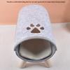 Cat Tunnel Bed With Wooden Legs Soft Comfortable Elevated Cat Tunnel Bed With Plush Cushion For All Seasons Detachable