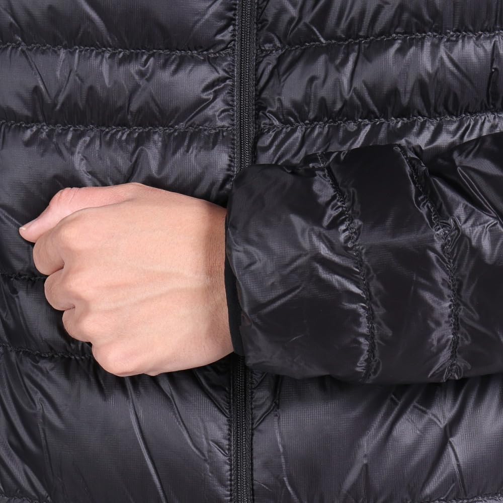 The North Face Light Heat Size O Men's Hoodie, Water-Repellent, Warm, Cold-Weather, Lightweight, Anti-Static, Black,