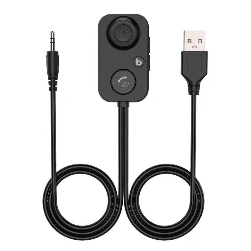 

Беспроводной автомобильный приемник Bluetooth-совместимый 5.0 Аудио Aux адаптер Комплект совместимый для Ios / Android телефонов