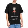 Camiseta Gráfica Mii Necesita Un Cigarrillo para Hombre y Mujer Ropa Moda 100% Algodón Camisetas Mii Brawler Camiseta Ropa Estampada