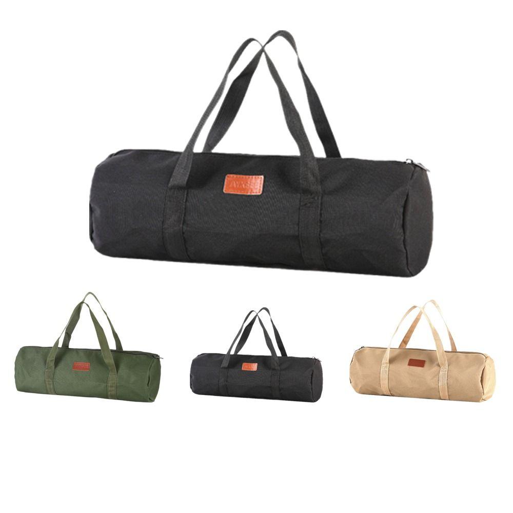 Oxford Cloth Camping Tent Storage Bag Cylindrical Bag Hiking Tool Handbag Outdoor