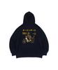 Riding Bike Cat Oversized Hoodie (Navy)