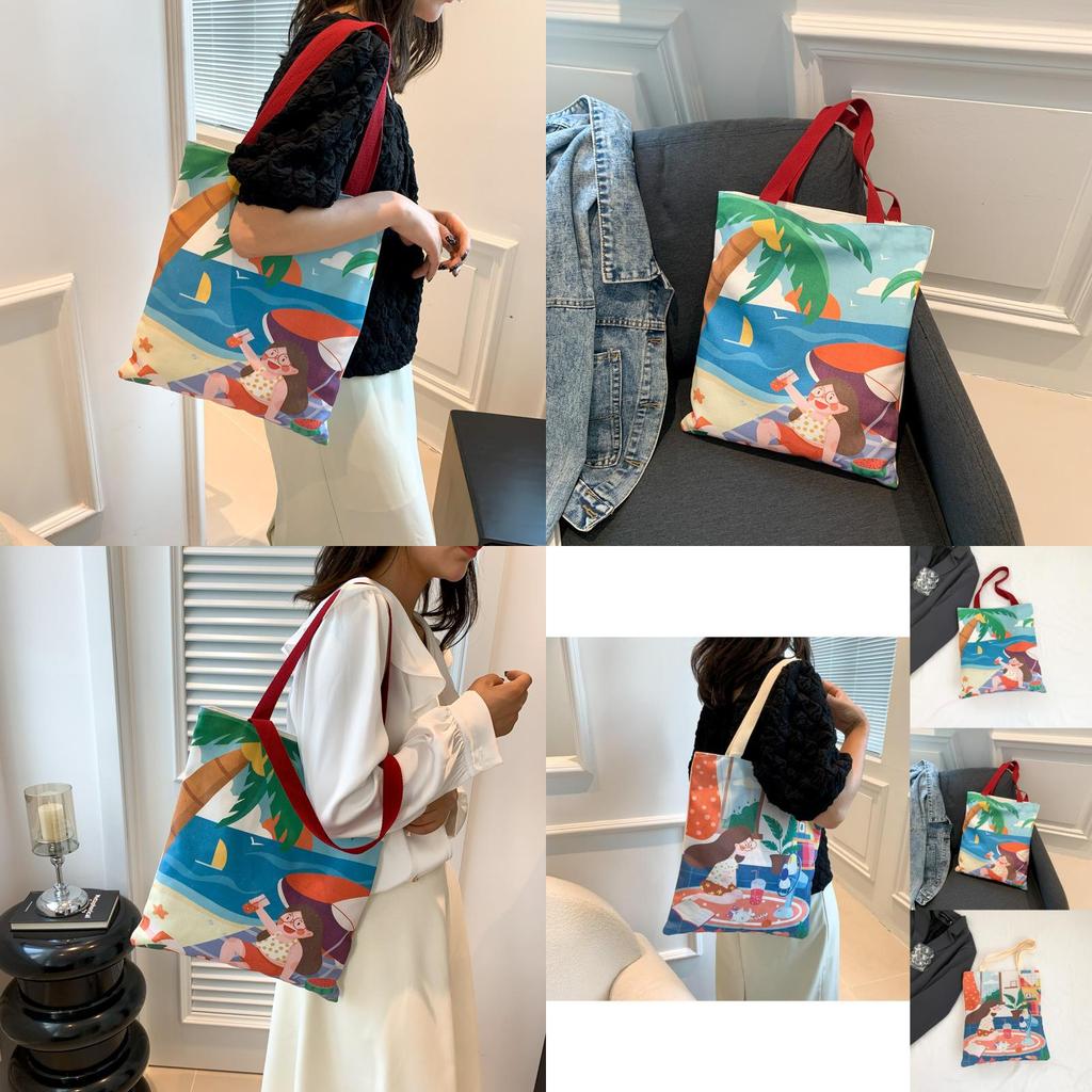 Adorable Large Capacity Women's Tote Bag Cute Cartoon Design For Everyday Use