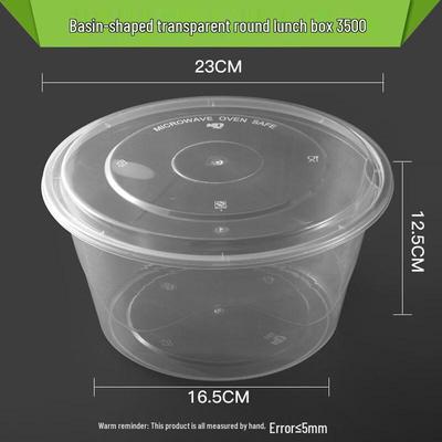 Contenant rond jetable pour emporter