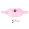 Electric Waist Massage Belt Temperature Adjustable Hot Compress Menstrual Vibration Heated Waist Belt (Pink)