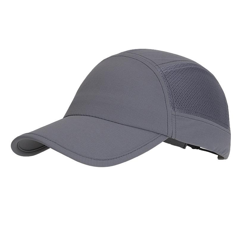 

Мужская спортивная шляпа от солнца для рыбалки, бега, профессиональная шляпа, защита от солнца, дышащая сетчатая шляпа, женская быстросохнущая складная шляпа от солнца M（56-58cm）