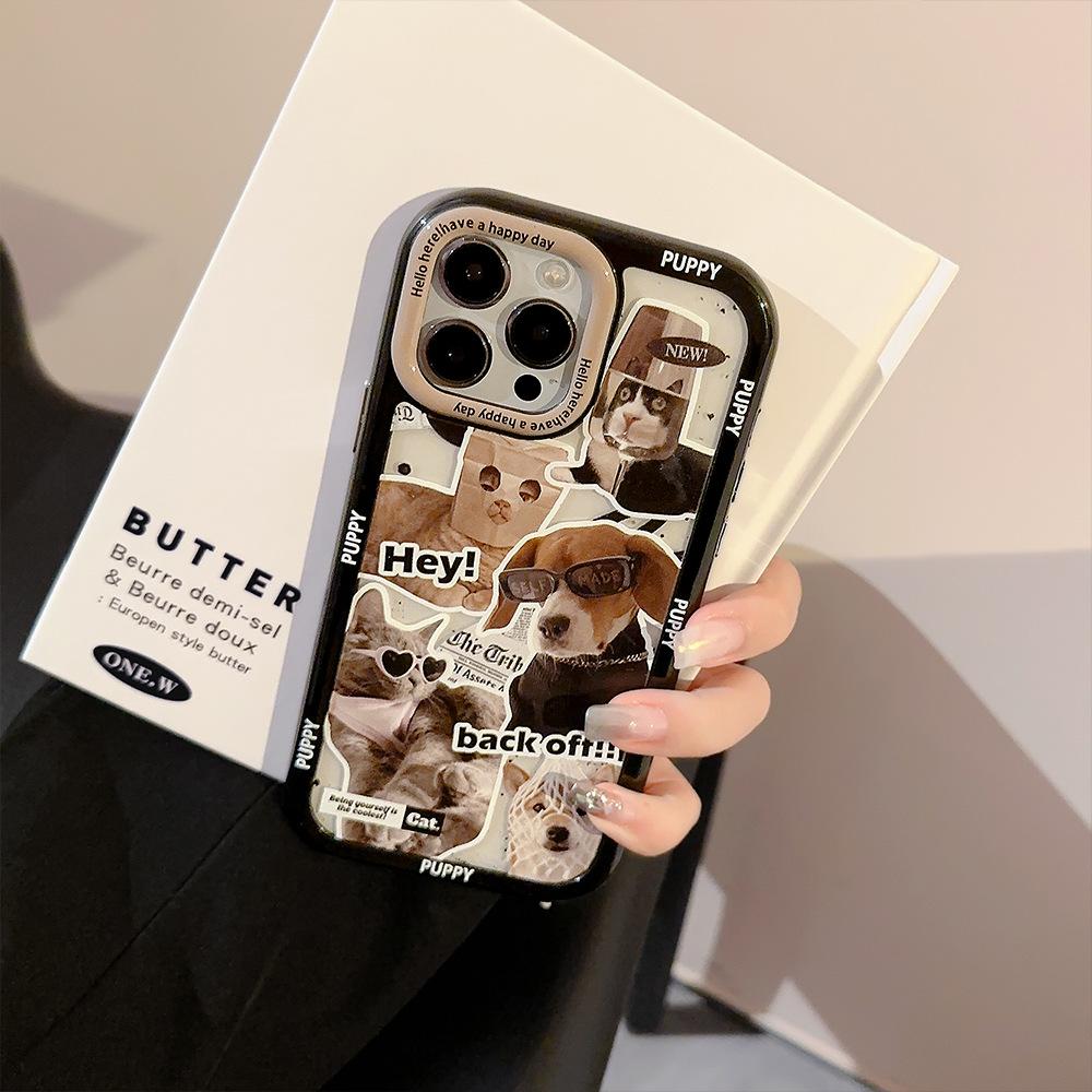 Magnetic Sucking Suitable for 15ProMax Apple Phone Case Sunglasses Cat and Dog IPhone 16 Acrylic 12 Trendy Cool 13 Hard 14