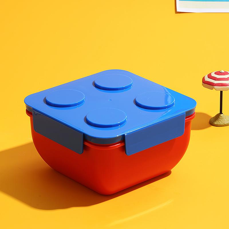DIY Building Blocks Lunch & Picnic Box - Kids' Salad, Bento & Fruit Box with Microwave Heating