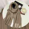 Fashion Solid Color  Women Scarf Winter Hijabs Tessale Tassels Long Lady Shawls Cashmere Like Pashmina Hijabs Scarves Wraps