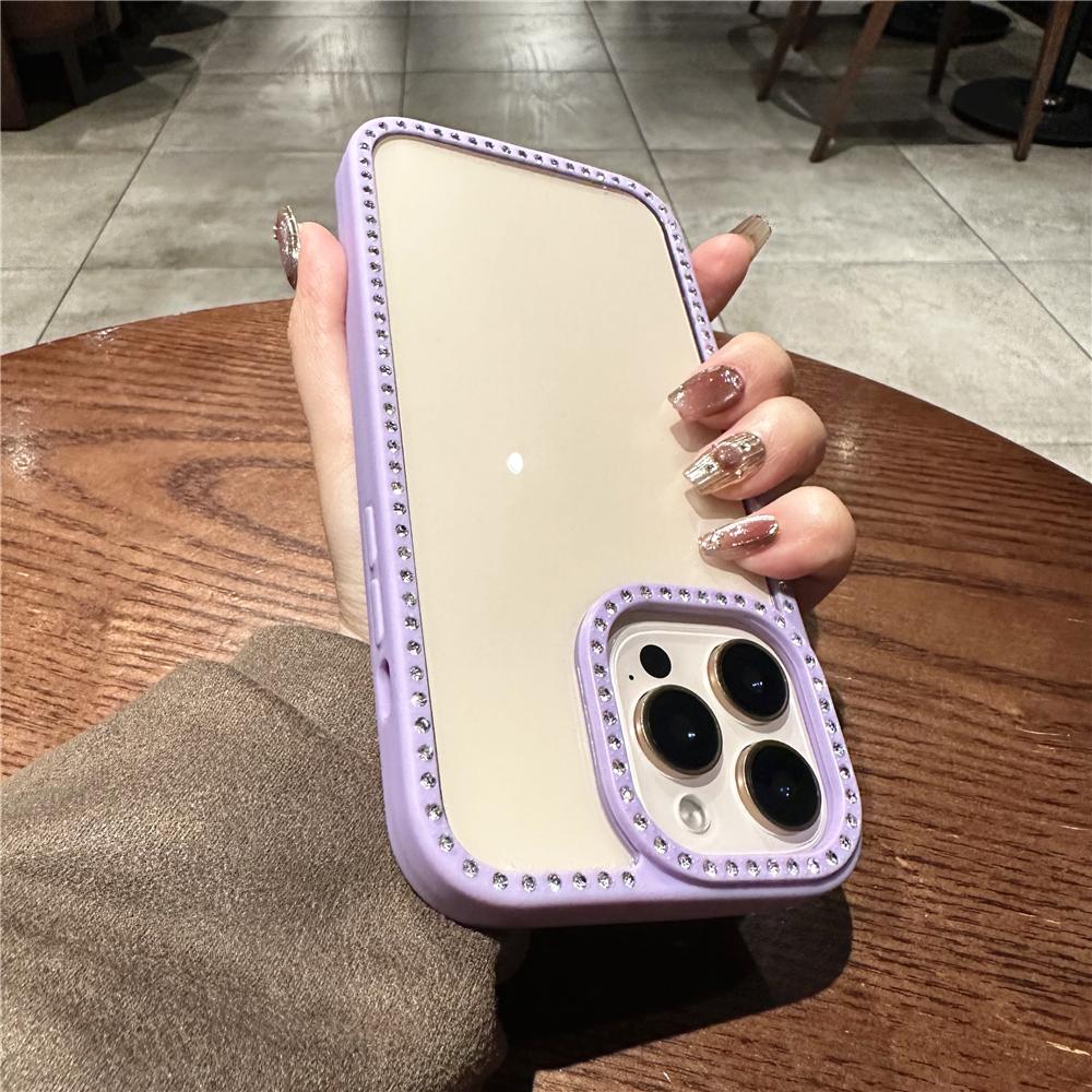 Luxury Diamond Bling Rhinestone Clear Case For For Iphone 16 15 14 Plus 13 12 11 Pro Max Shockproof Hybrid Acrylic Protection Cover