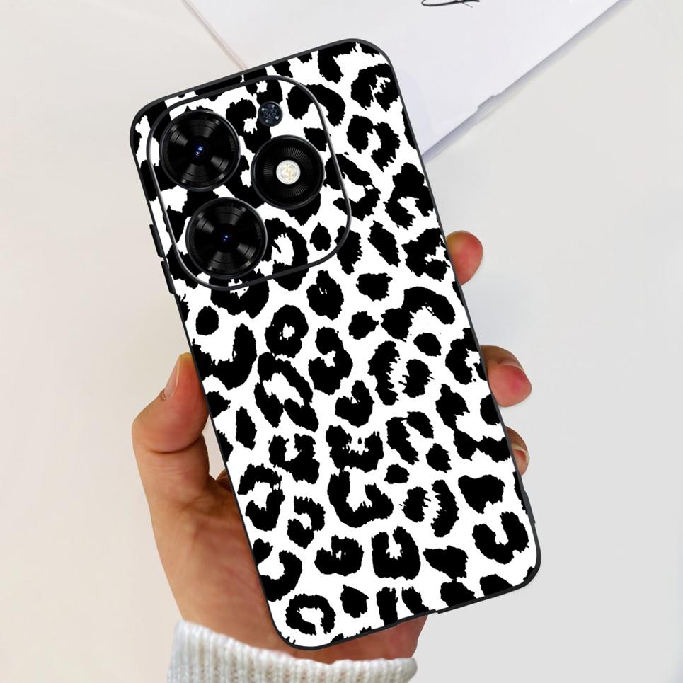 For Cover Tecno Spark Go 2024 Bumper Case Butterfly Cute Cat  Flower Phone Cover Soft Clear Silicone TPU cAPAS Spark GO 2024 Bag