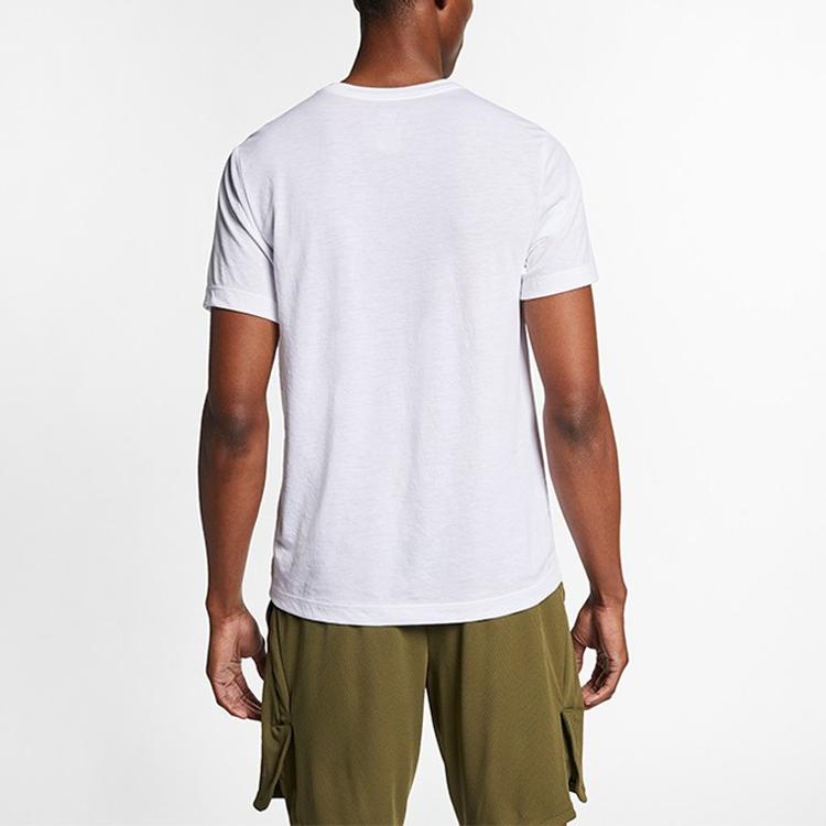Nike Dri-FIT Breathe Quick-Dry Training Short Sleeve T-Shirt Men Tops White BQ6533-100