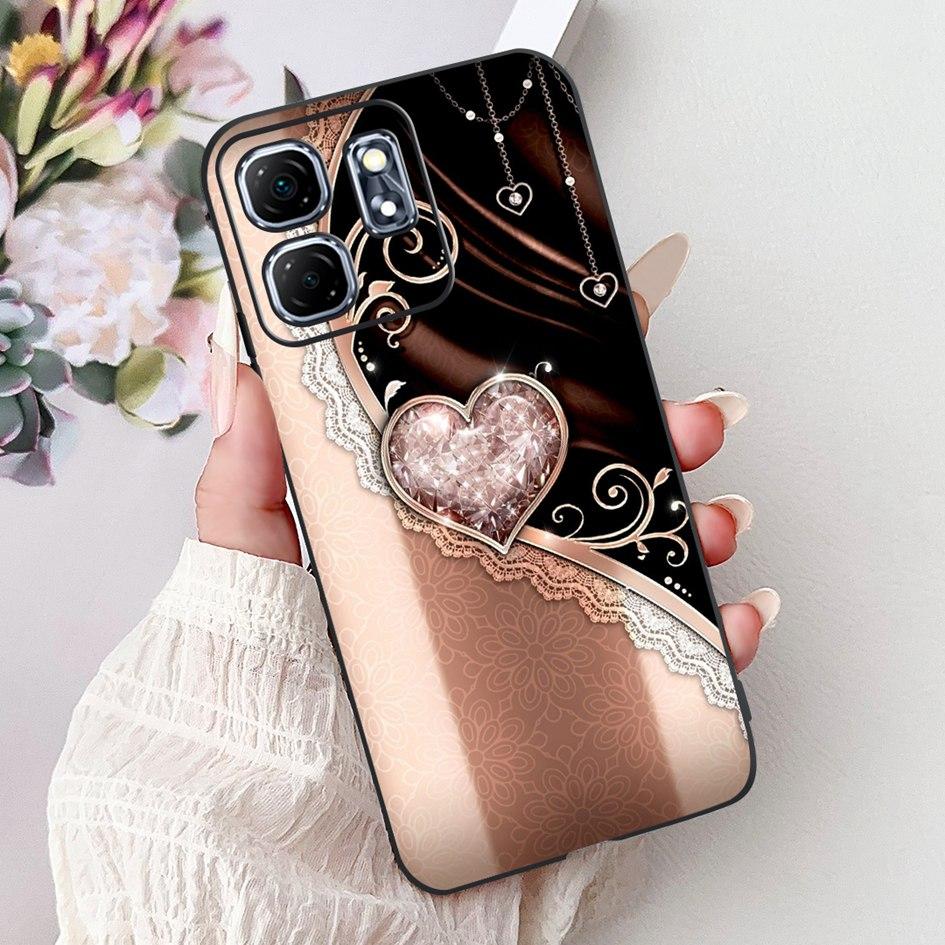 For Infinix Hot 50i Case X6531 New Fashion Flower Love Heart Pattern Soft Silicone Cover For Infinix Smart 9 Smart9 X6532 Bumper