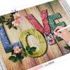 Full Square Diamond Painting Kit Love Embroidery Diamond Mosaic Cross Stitch Text Wall Art Decor