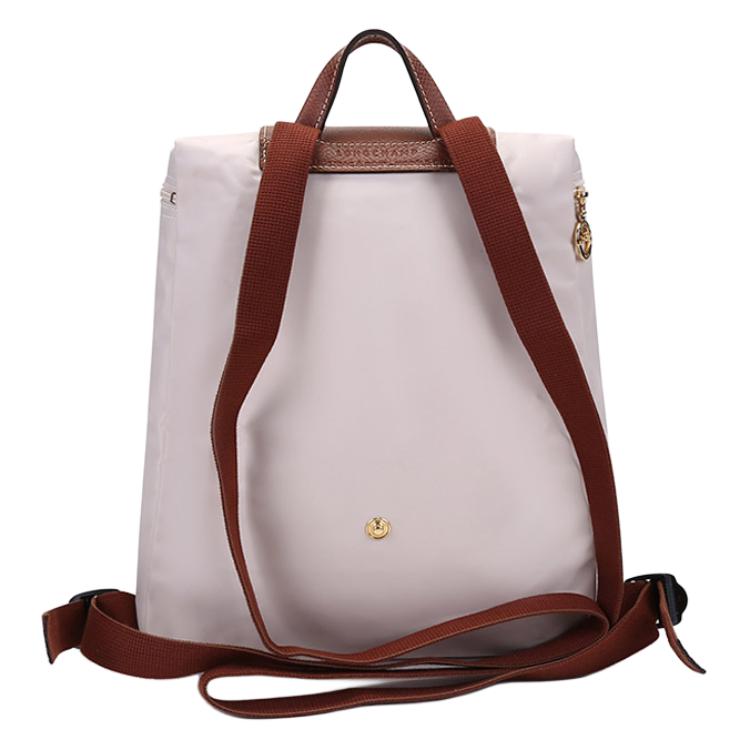 Longchamp Le Pliage 26 Faltbarer Reißverschluss Leder Rucksack Damenrucksack Papierfarbe 1699089555