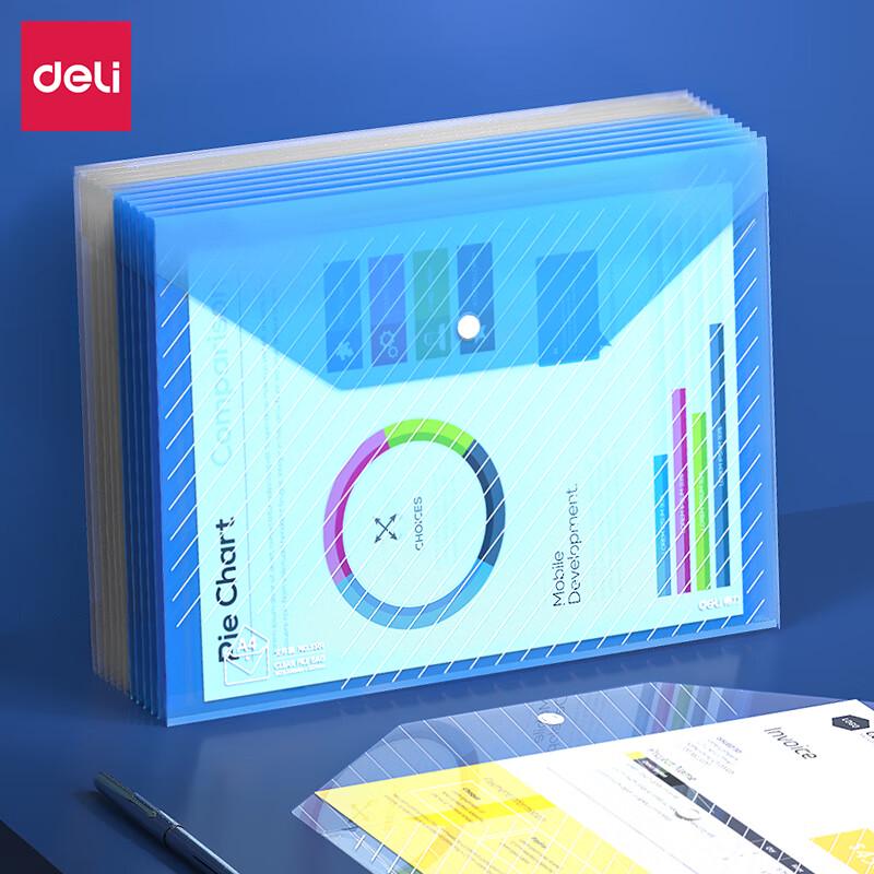 Deli A4 Transparent File Folder (10-Pack)