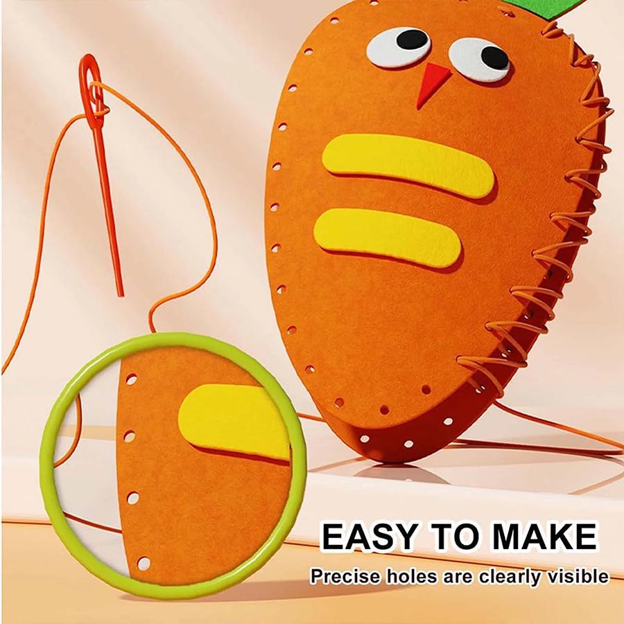 DIY Tier Filz Nähset für Mädchen 6 Stück Feinmotorik Nähen lernen Stofftier Puppenanhänger Geburtstags- Weihnachtsgeschenk